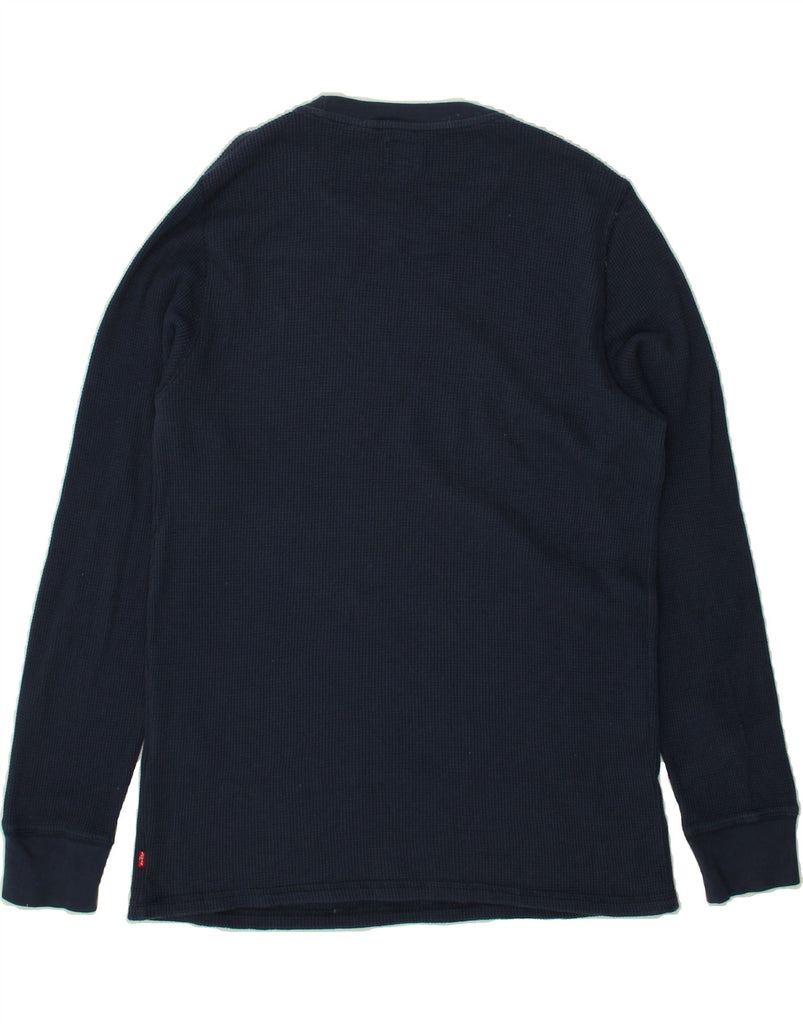 LEVI'S Mens Top Long Sleeve Small Navy Blue Cotton Vintage Levi's and Second-Hand Levi's from Messina Hembry 