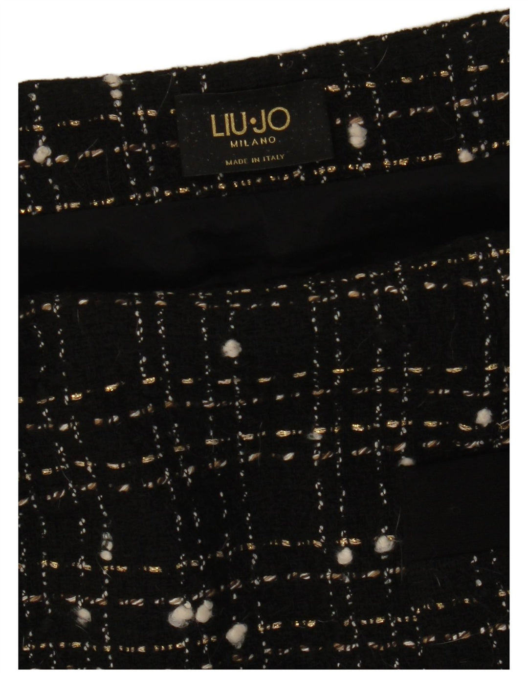 Liu Jo Womens Straight Skirt W28 Medium Black Check