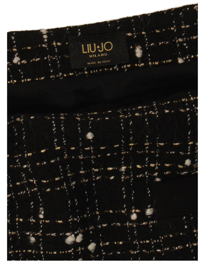 Liu Jo Womens Straight Skirt W28 Medium Black Check