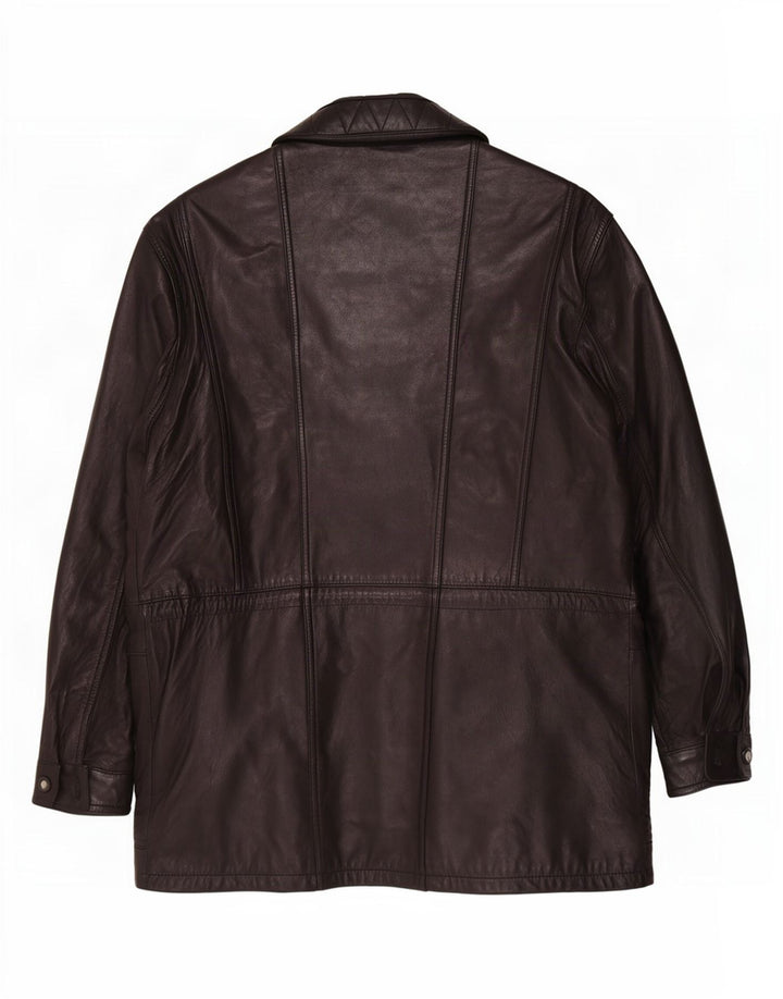 WESTBURY Mens By C&A Leather Jacket EU 54 2XL Black