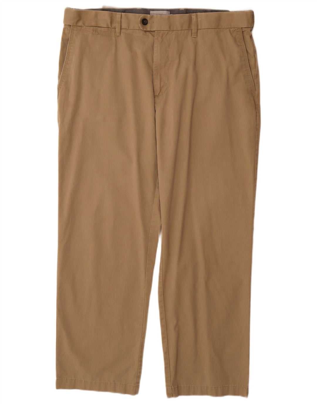 Marks & Spencer Mens Regular Fit Suit Trousers W38 L29 Beige Cotton