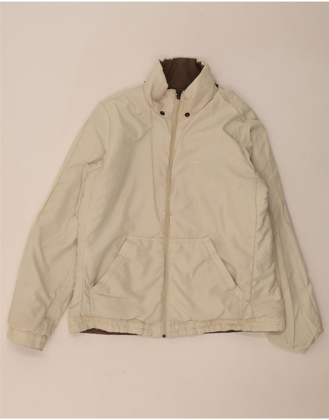 Nike Womens Reversible Jacket UK 40 Large Brown Colourblock