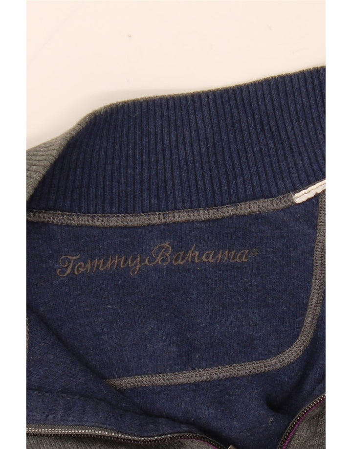TOMMY BAHAMA Mens Zip Neck Jumper Sweater XL Grey