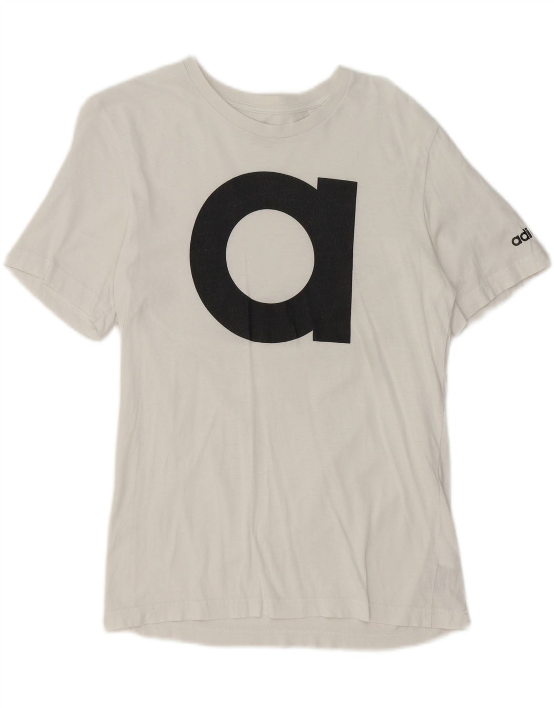 ADIDAS Mens Graphic T-Shirt Top Small White Cotton Vintage Adidas and Second-Hand Adidas from Messina Hembry 