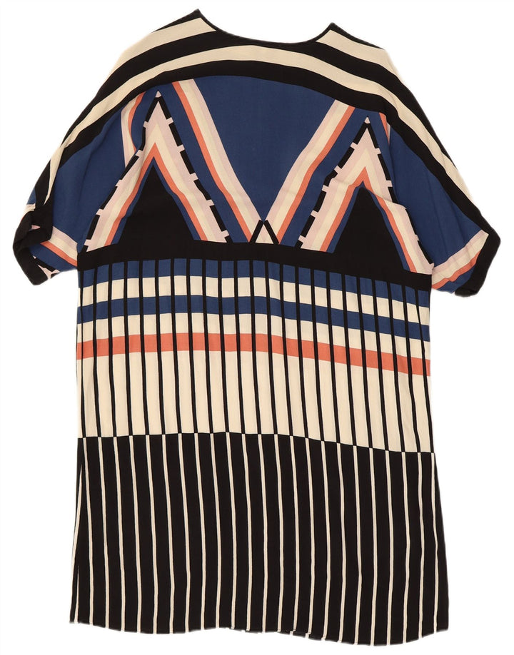 WAREHOUSE Womens Oversized Shift Dress UK 10 Small Multicoloured Geometric