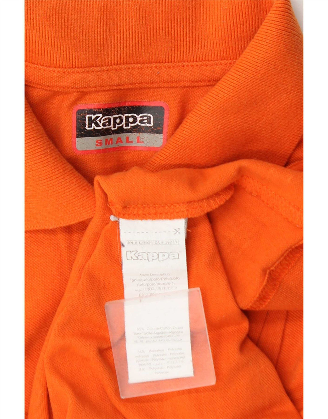 Kappa Boys Polo Shirt 11-12  Small Orange Cotton