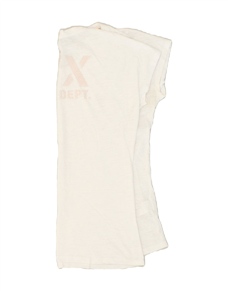 AVIREX Womens Graphic T-Shirt Top UK 18 XL White Cotton | Vintage Avirex | Thrift | Second-Hand Avirex | Used Clothing | Messina Hembry 