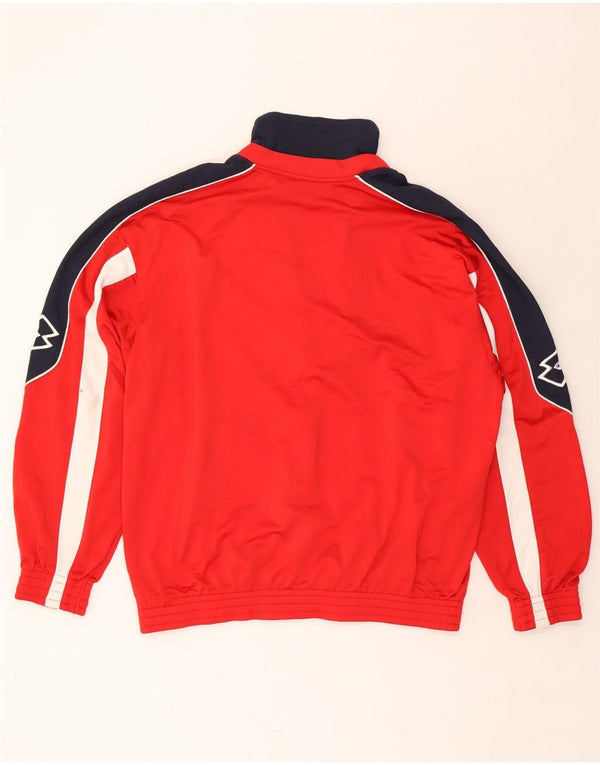 Lotto Mens Graphic Tracksuit Top Jacket UK 42/44 XL Red Colourblock