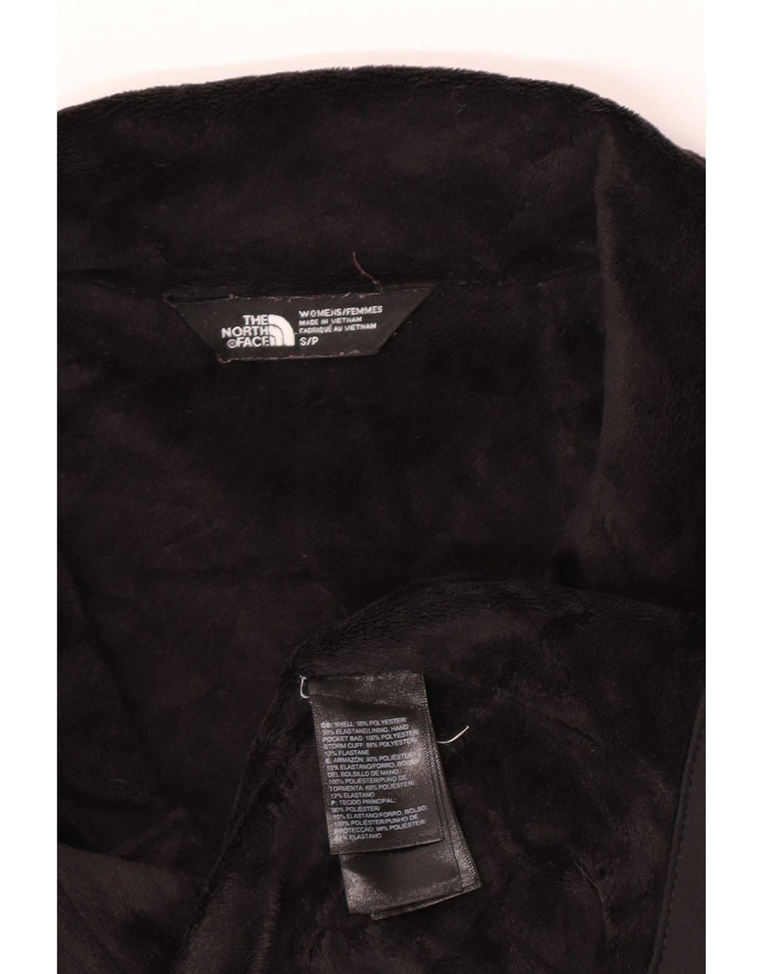The North Face Womens Sherpa Windbreaker Jacket UK 10 Small Black Polyester