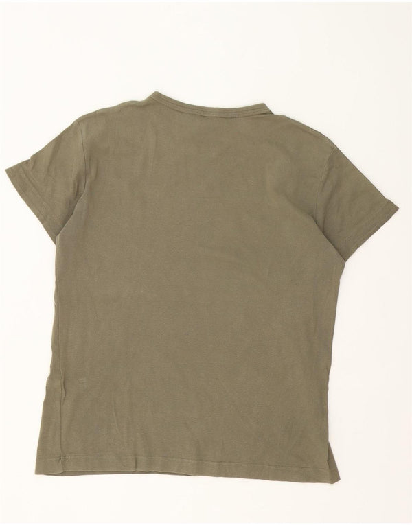 Gas Mens Graphic T-Shirt Top Large Green Cotton