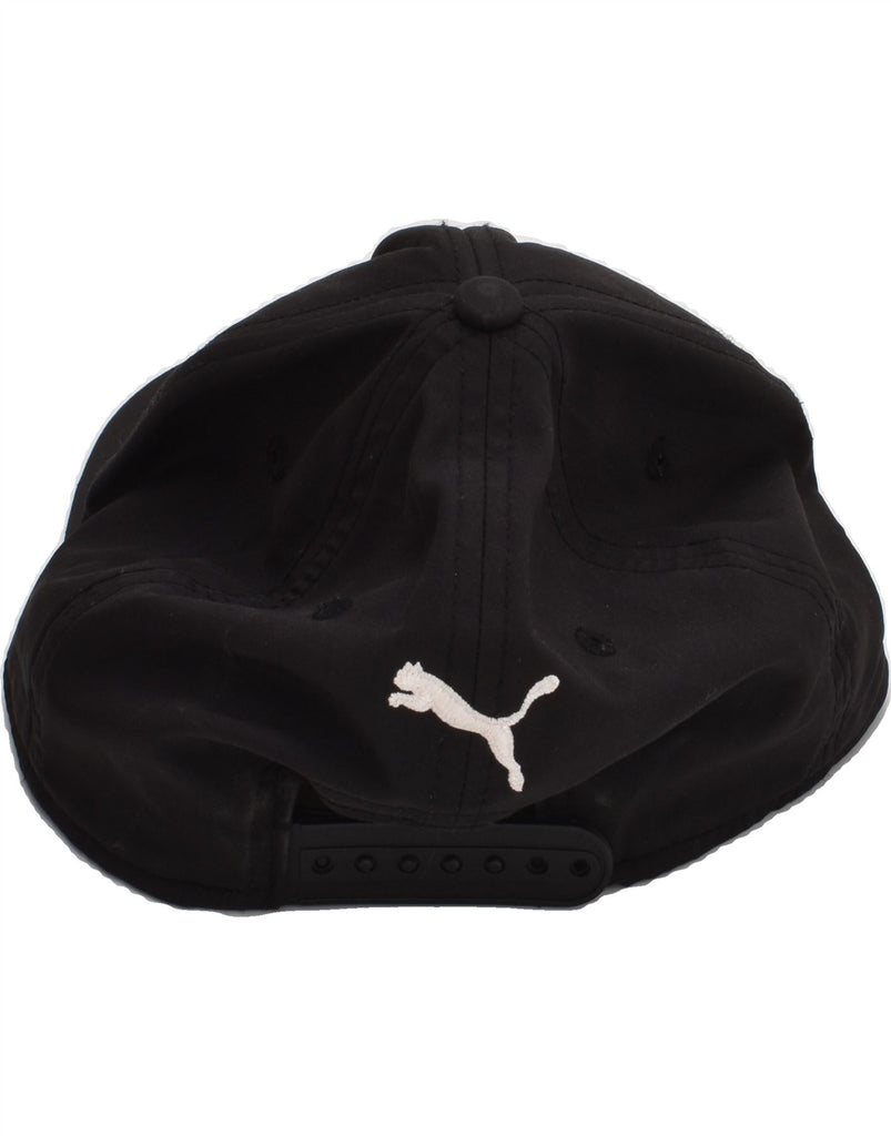 PUMA Mens Graphic Snapback Cap One Size Black Polyester | Vintage Puma | Thrift | Second-Hand Puma | Used Clothing | Messina Hembry 