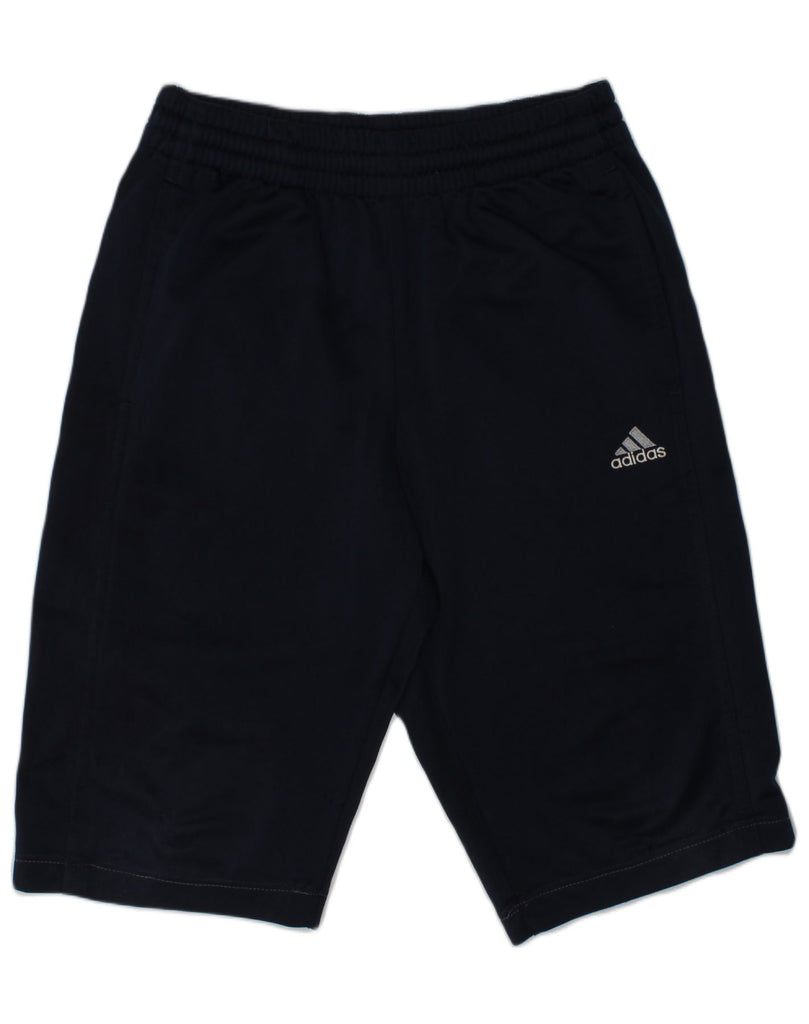 ADIDAS Boys Sport Shorts 9-10 Years Navy Blue Polyester | Vintage Adidas | Thrift | Second-Hand Adidas | Used Clothing | Messina Hembry 