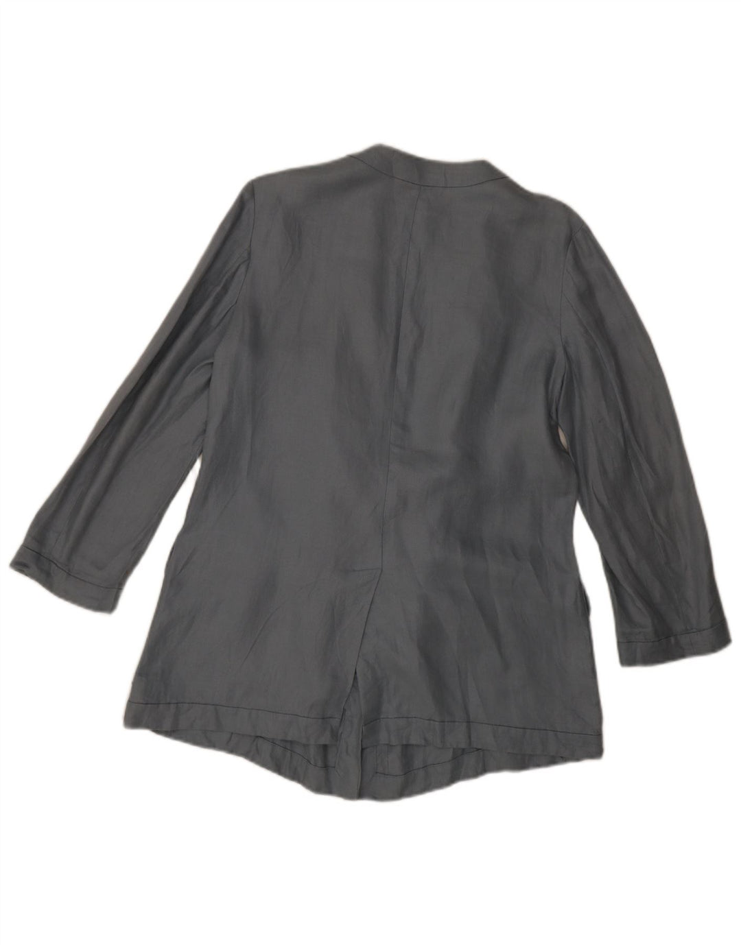 Emporio Armani Womens Blazer Jacket IT 42 Medium Blue Linen