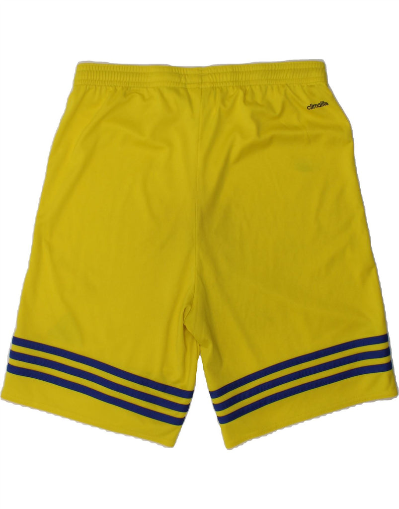 ADIDAS Boys Graphic Sport Shorts 13-14 Years XL  Yellow Polyester | Vintage Adidas | Thrift | Second-Hand Adidas | Used Clothing | Messina Hembry 