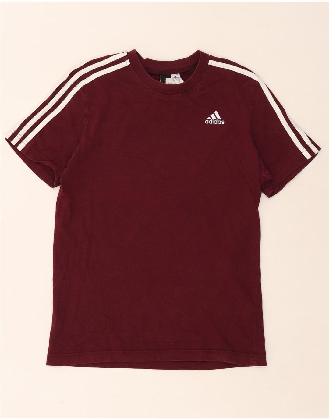 ADIDAS Mens T-Shirt Top Small Maroon Cotton