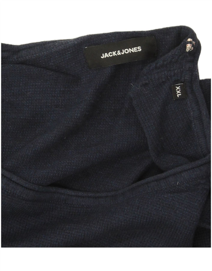 Jack & Jones Mens Top Long Sleeve 2XL Navy Blue