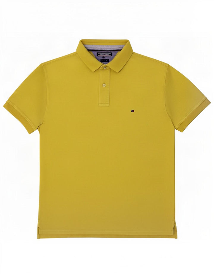 Tommy Hilfiger Mens Regular Fit Polo Shirt XL Yellow