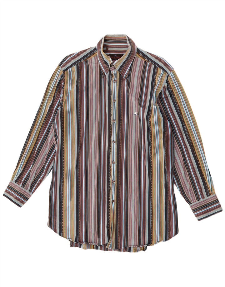 Etro Mens Shirt Size 43 Large Multicoloured Striped