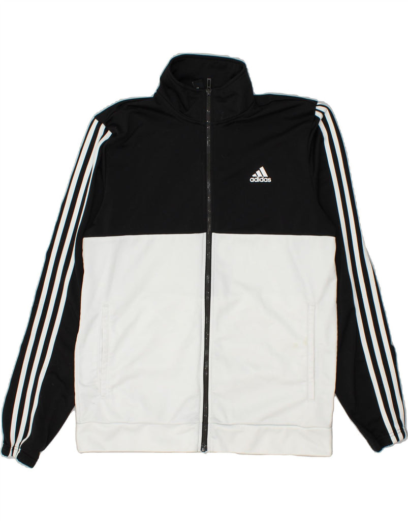 ADIDAS Mens Graphic Tracksuit Top Jacket UK 42/44 Large White Colourblock | Vintage Adidas | Thrift | Second-Hand Adidas | Used Clothing | Messina Hembry 