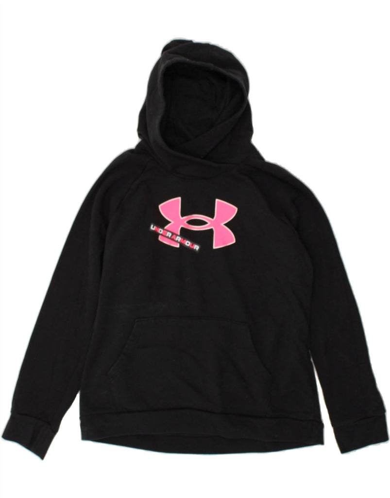 UNDER ARMOUR Girls Tall Graphic Hoodie Jumper 13-14 Years XL  Black | Vintage Under Armour | Thrift | Second-Hand Under Armour | Used Clothing | Messina Hembry 