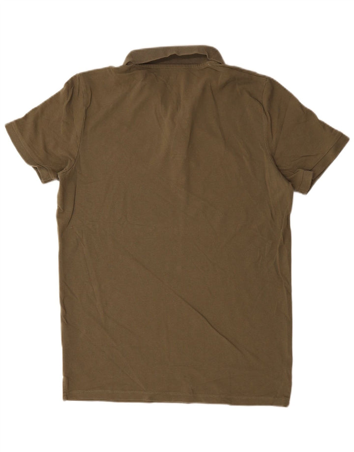 Jack & Jones Mens Polo Shirt Large Khaki Cotton