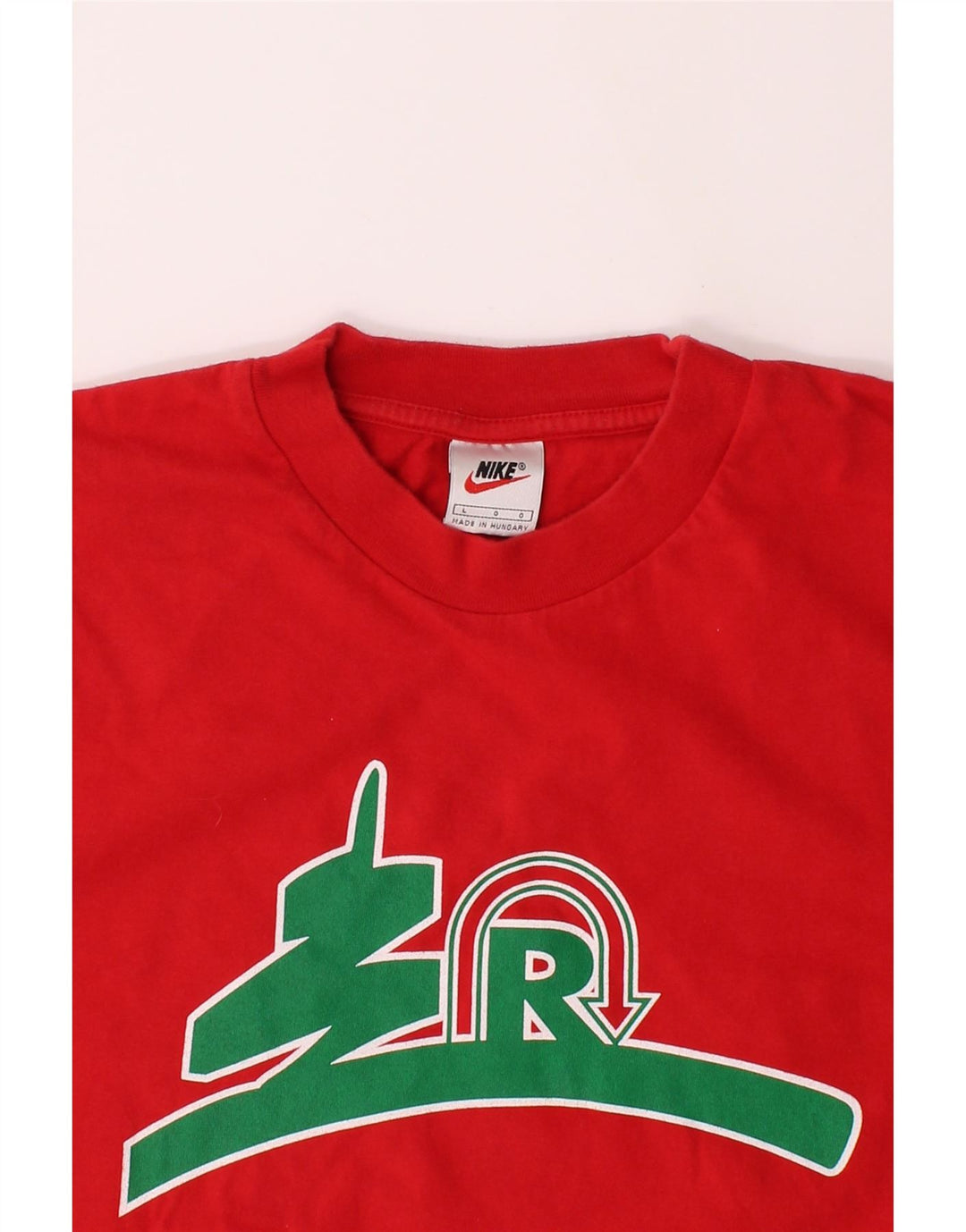 NIKE Mens Graphic T-Shirt Top Large Red Cotton Vintage Nike and Second-Hand Nike from Messina Hembry 