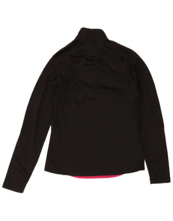 Adidas Womens Climacool Zip Neck Pullover Tracksuit Top UK 10 Small Black