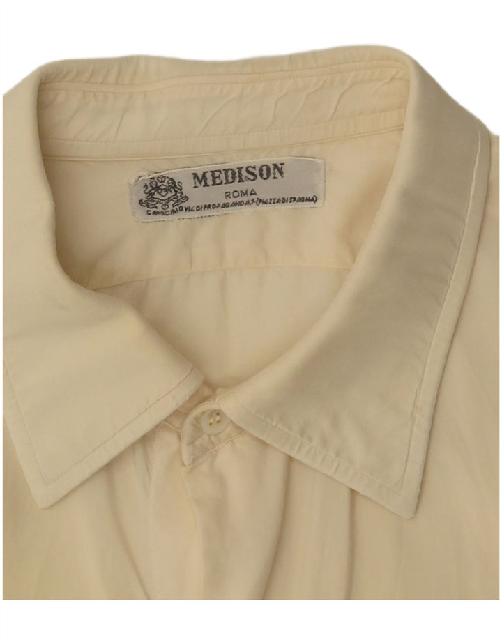 Vintage Mens Shirt Medium Yellow