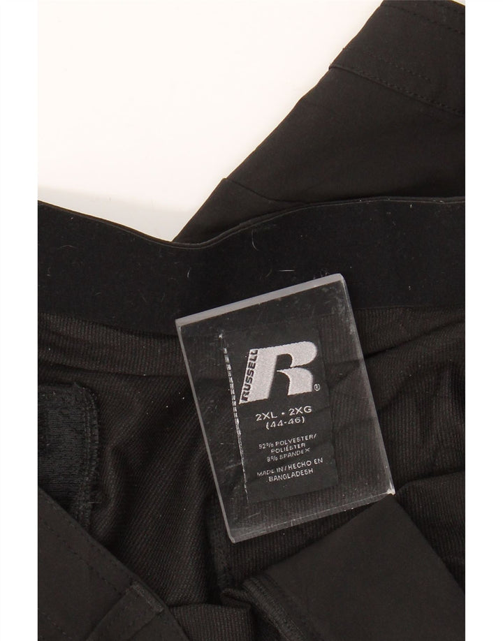 RUSSELL ATHLETIC Womens Slim Cargo Trousers 2XL W32 L30 Black Polyester