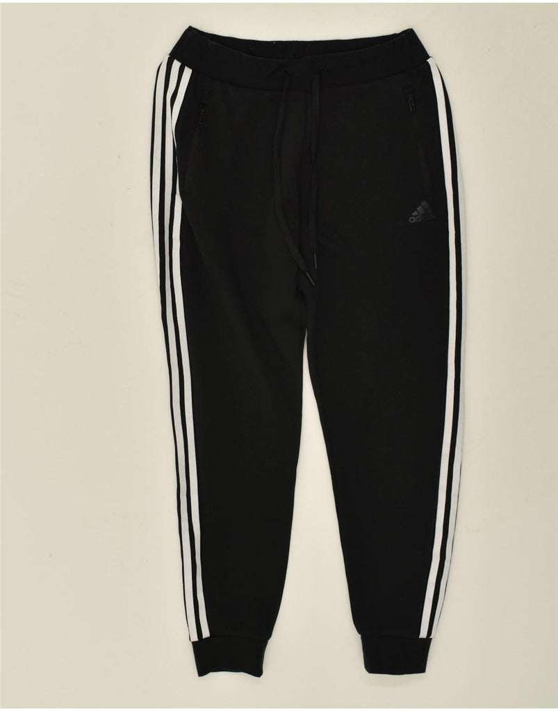 ADIDAS Mens Tracksuit Trousers Joggers Small Black Cotton | Vintage Adidas | Thrift | Second-Hand Adidas | Used Clothing | Messina Hembry 