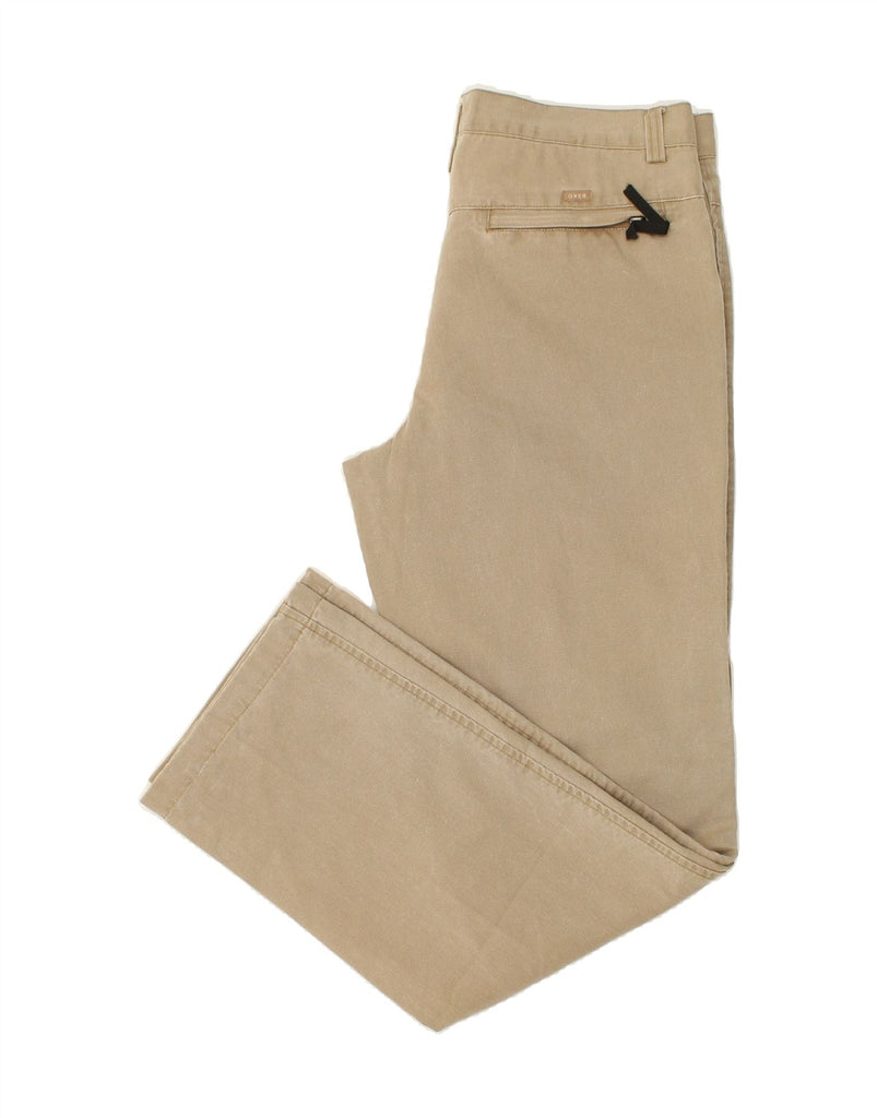 OXER Mens Straight Cargo Trousers W34 L33 Beige Cotton Vintage OXER and Second-Hand OXER from Messina Hembry 