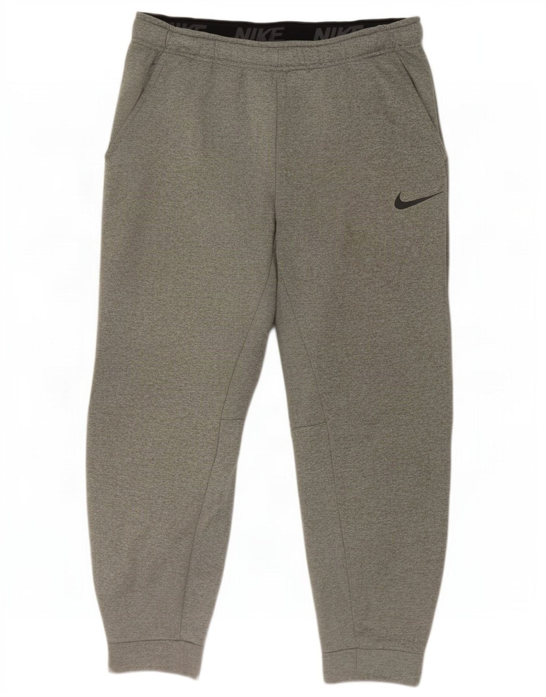 Nike Mens Dri Fit Tracksuit Trousers Joggers Large Grey Polyester