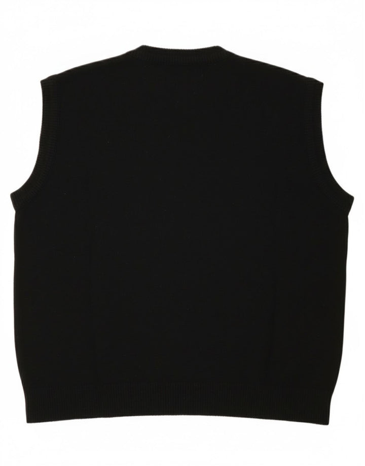 St. Bernard Mens Vest Tank Top Medium Black Acrylic