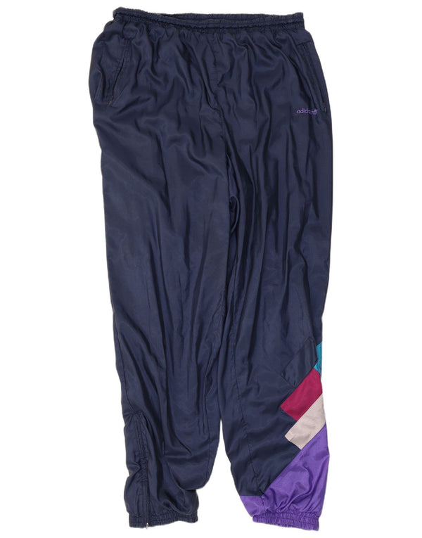 Adidas Mens Tracksuit Trousers Joggers Large  Navy Blue Colourblock