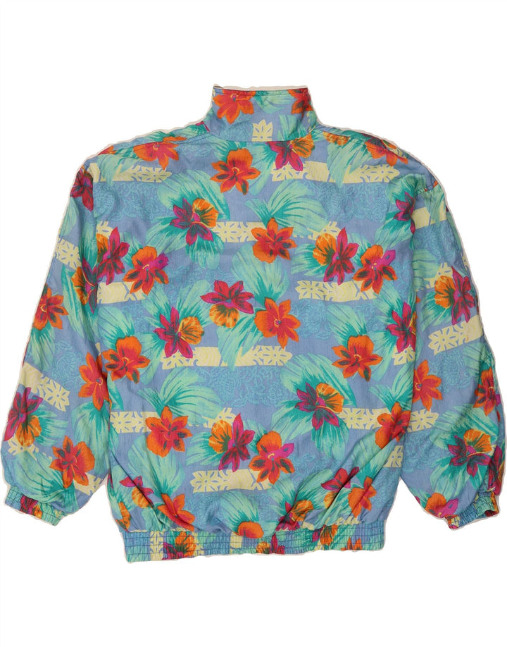 TART Mens Rain Jacket UK 40 Large Blue Floral Polyamide Vintage Tart and Second-Hand Tart from Messina Hembry 