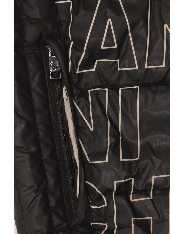 Armani Exchange Mens Graphic Padded Jacket UK 40 Large Black