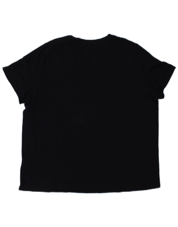 TOMMY HILFIGER Womens Graphic T-Shirt Top UK 18 XL Navy Blue Cotton