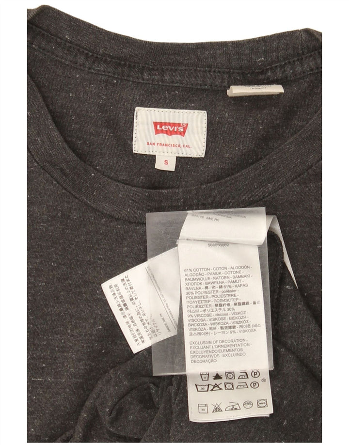 Levi's Mens T-Shirt Top Small Grey Flecked Cotton