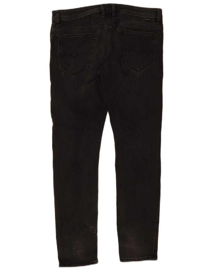 Diesel Mens Distressed Slim Jeans W34 L30 Grey Cotton