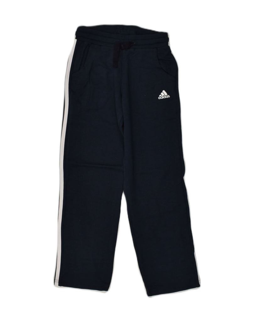 ADIDAS Boys Tracksuit Trousers 9-10 Years Navy Blue Cotton | Vintage Adidas | Thrift | Second-Hand Adidas | Used Clothing | Messina Hembry 