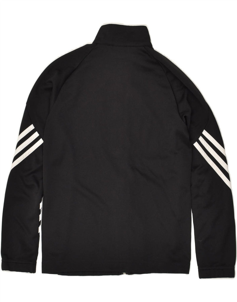 ADIDAS Boys Climalite Tracksuit Top Jacket 9-10 Years Black Polyester | Vintage Adidas | Thrift | Second-Hand Adidas | Used Clothing | Messina Hembry 