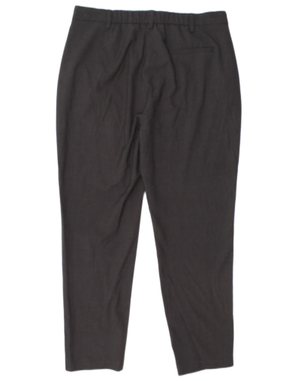 Marks & Spencer Womens Tapered Casual Trousers UK 14 Large W32 L27 Grey