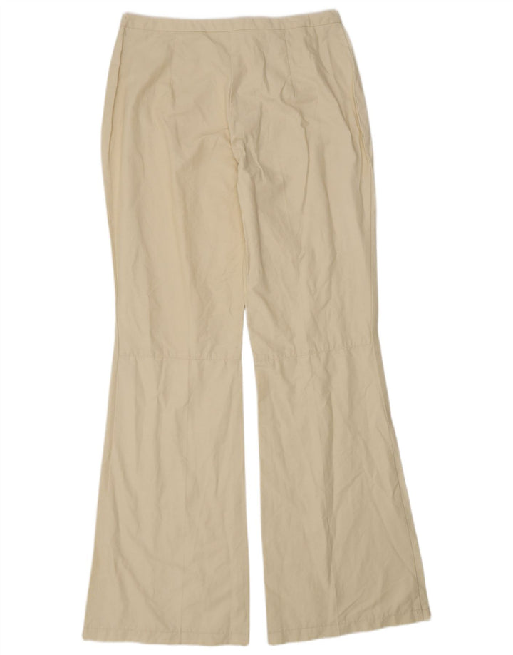 Vero Moda Womens Bootcut Casual Trousers EU 40 Medium W30 L30 Beige Cotton