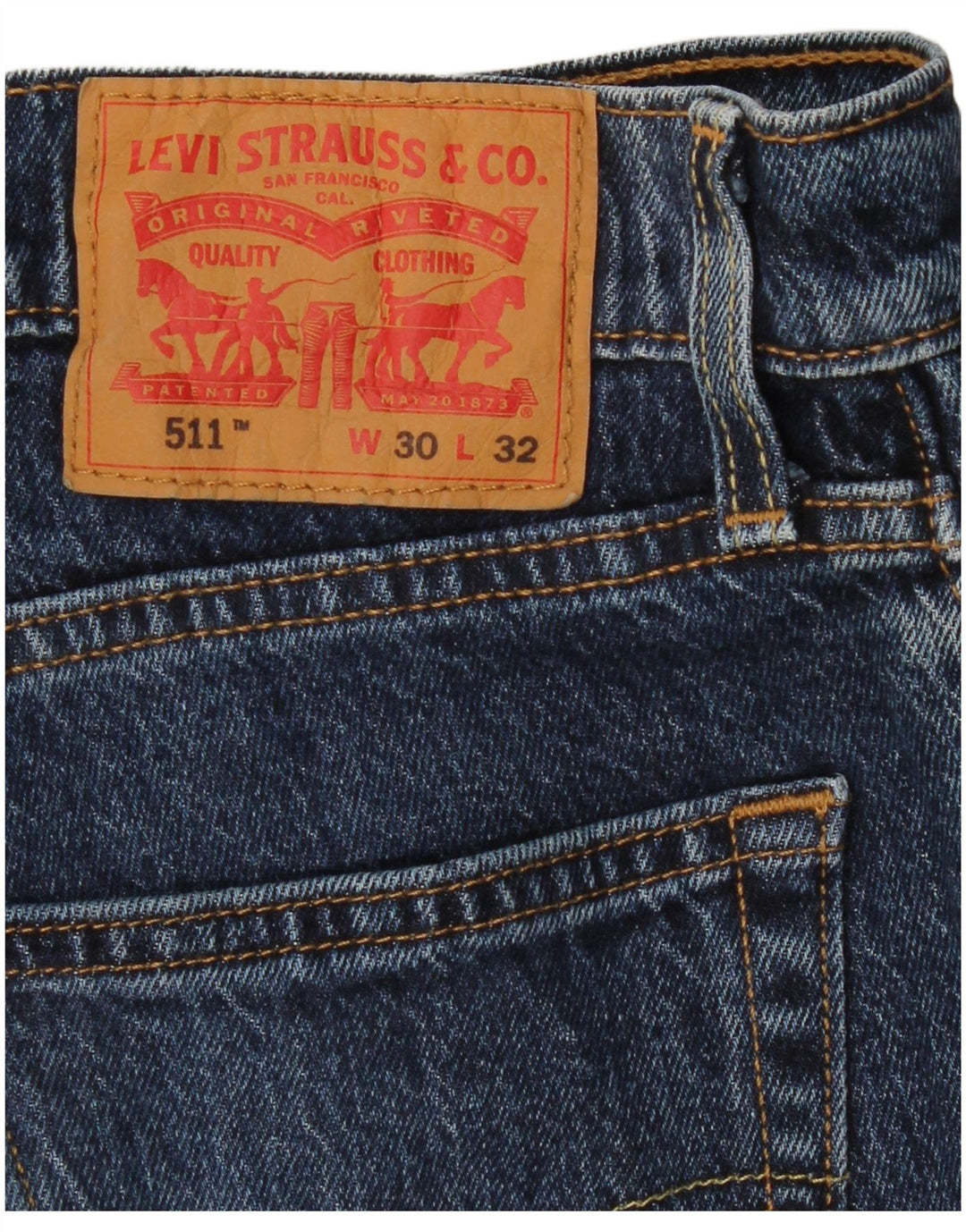 LEVI'S Mens 511 Slim Jeans W30 L28 Blue Cotton
