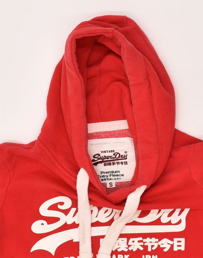 SUPERDRY Mens Graphic Hoodie Jumper Small Red Cotton | Vintage Superdry | Thrift | Second-Hand Superdry | Used Clothing | Messina Hembry 