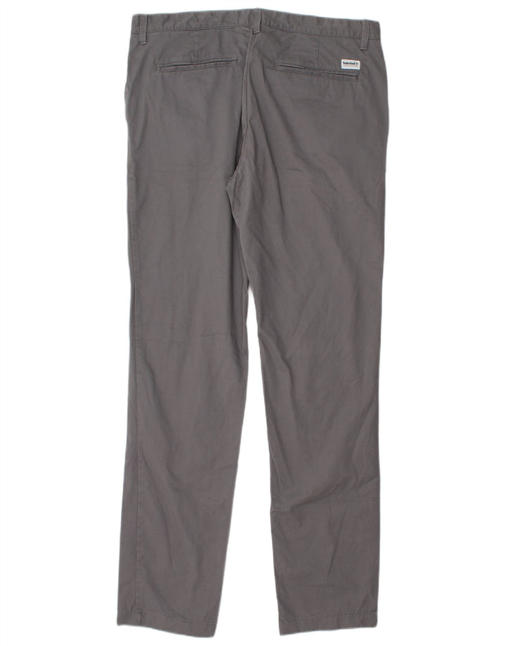 TIMBERLAND Mens Slim Chino Trousers W36 L34 Grey Cotton