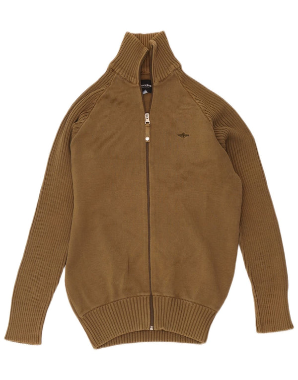 Dockers Mens Cardigan Sweater Small Khaki