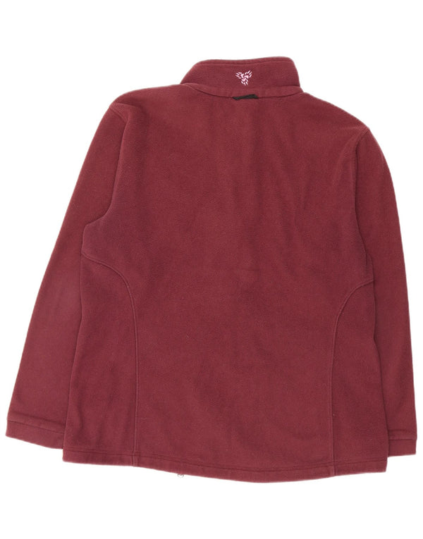 Jack Wolfskin Womens Liner Fleece Jacket UK 16 Large Burgundy