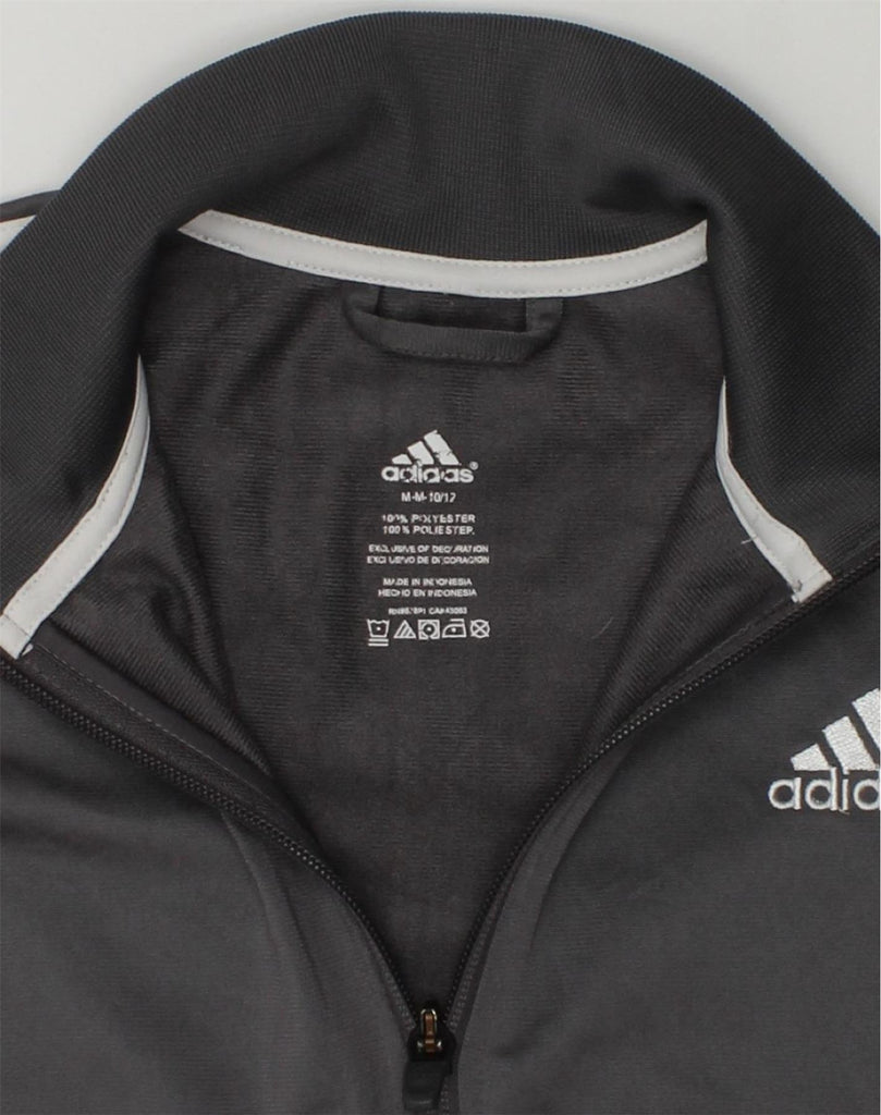 ADIDAS Boys Tracksuit Top Jacket 10-11 Years Medium Grey Polyester | Vintage Adidas | Thrift | Second-Hand Adidas | Used Clothing | Messina Hembry 