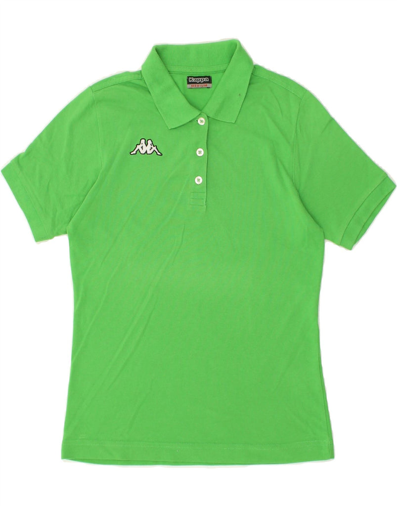 KAPPA Womens Polo Shirt UK 12 Medium Green Cotton | Vintage Kappa | Thrift | Second-Hand Kappa | Used Clothing | Messina Hembry 